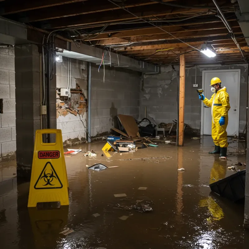 Flooded Basement Electrical Hazard in Oscoda County, MI Property